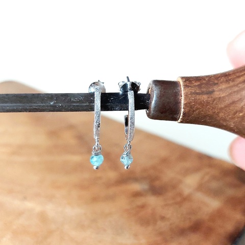 Pendientes Lara en plata y Topacio