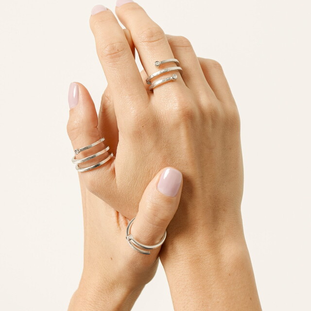 Anillo de compromiso Bet Plata y Diamante