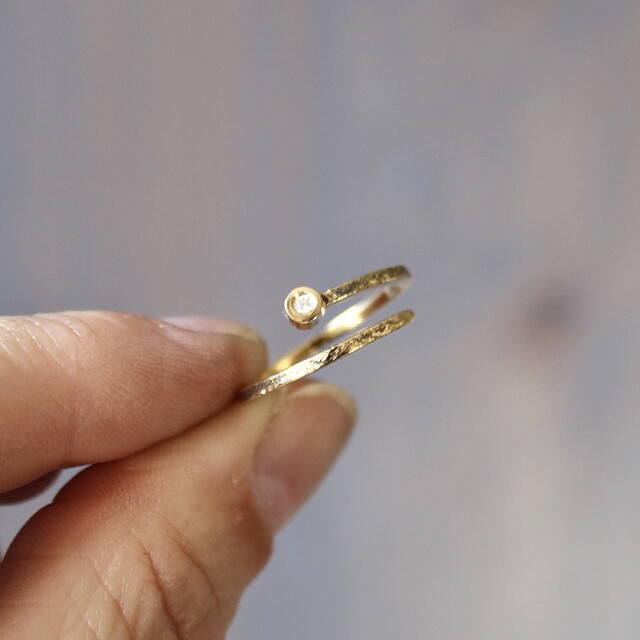 Anillo compromiso Aura Oro y Diamante