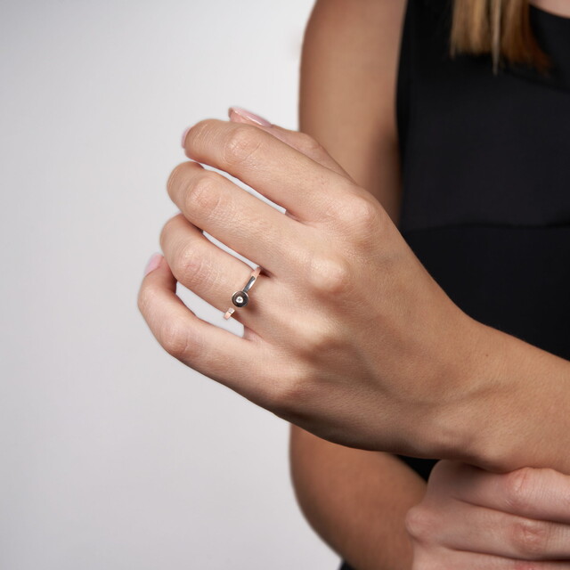 Anillo de compromiso Nora Plata y Diamante