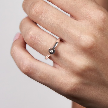 Anillo de compromiso Nora Plata y Diamante