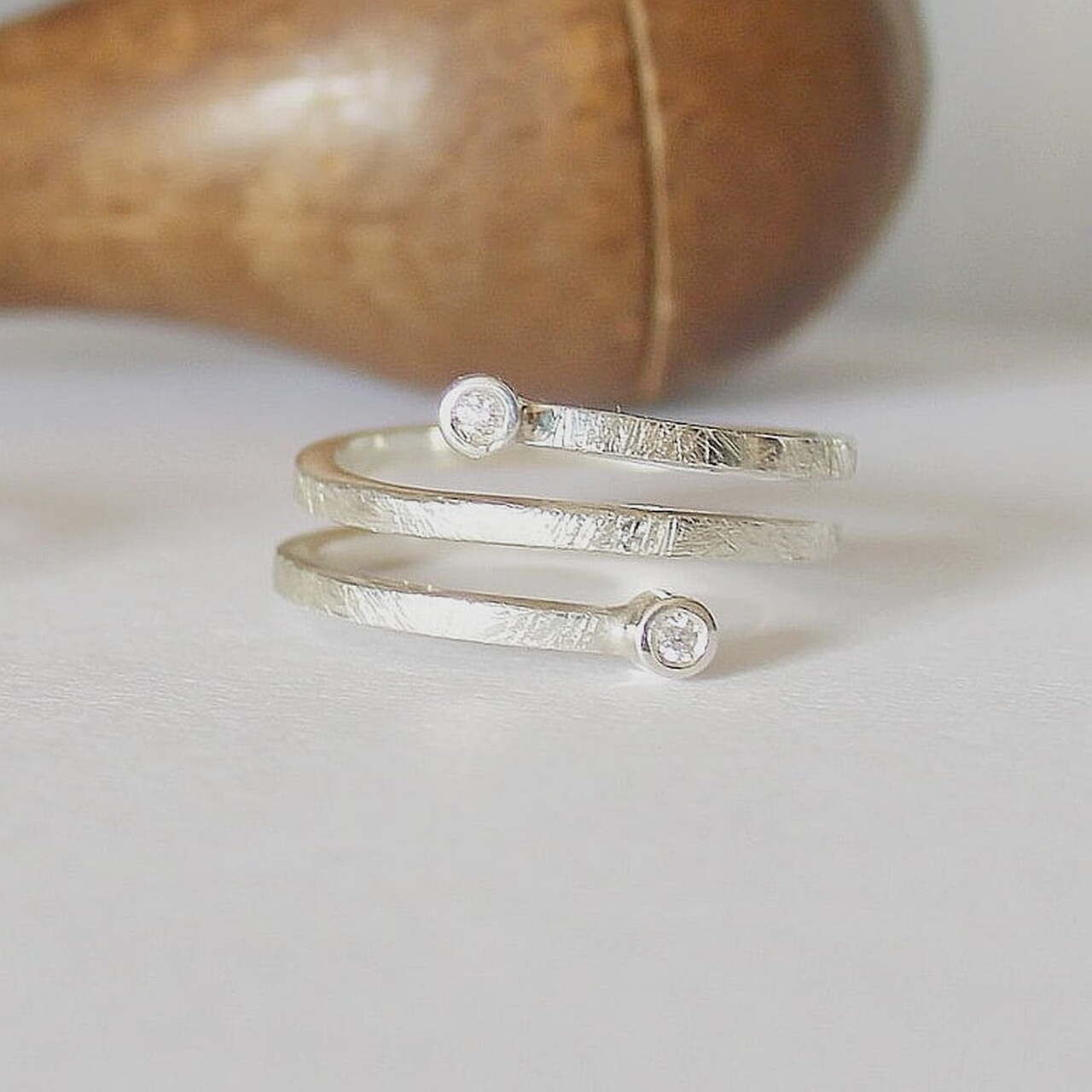 Anillo de compromiso Vinyet Plata y Diamante