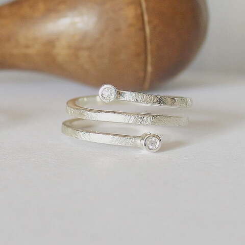 Anillo de compromiso Vinyet Plata y Diamante