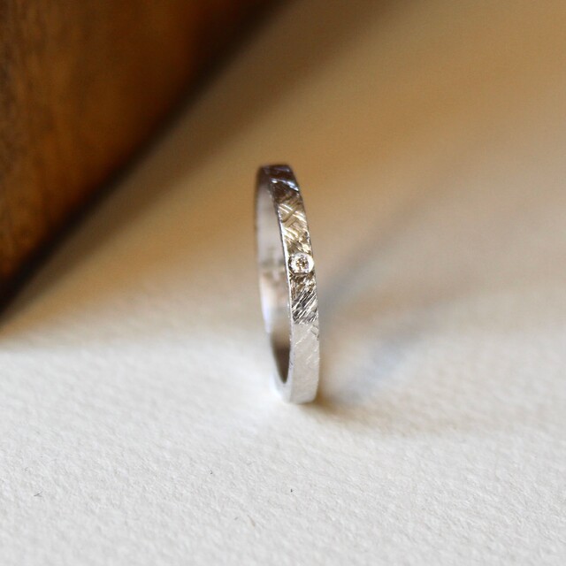 Anillo de compromiso Blanche Plata y diamante