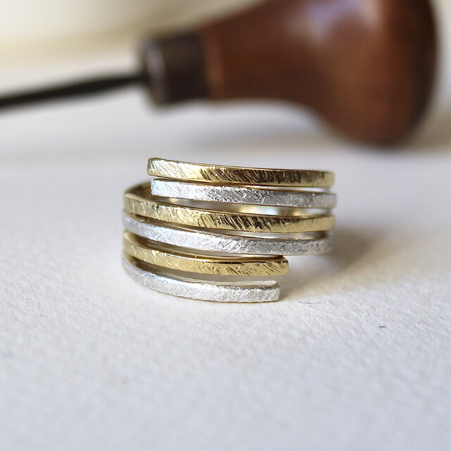 Anillo DUO Plata Oro