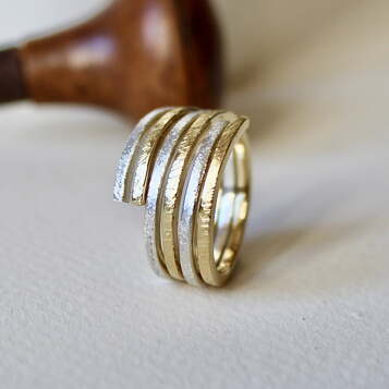 Anillo DUO Plata Oro