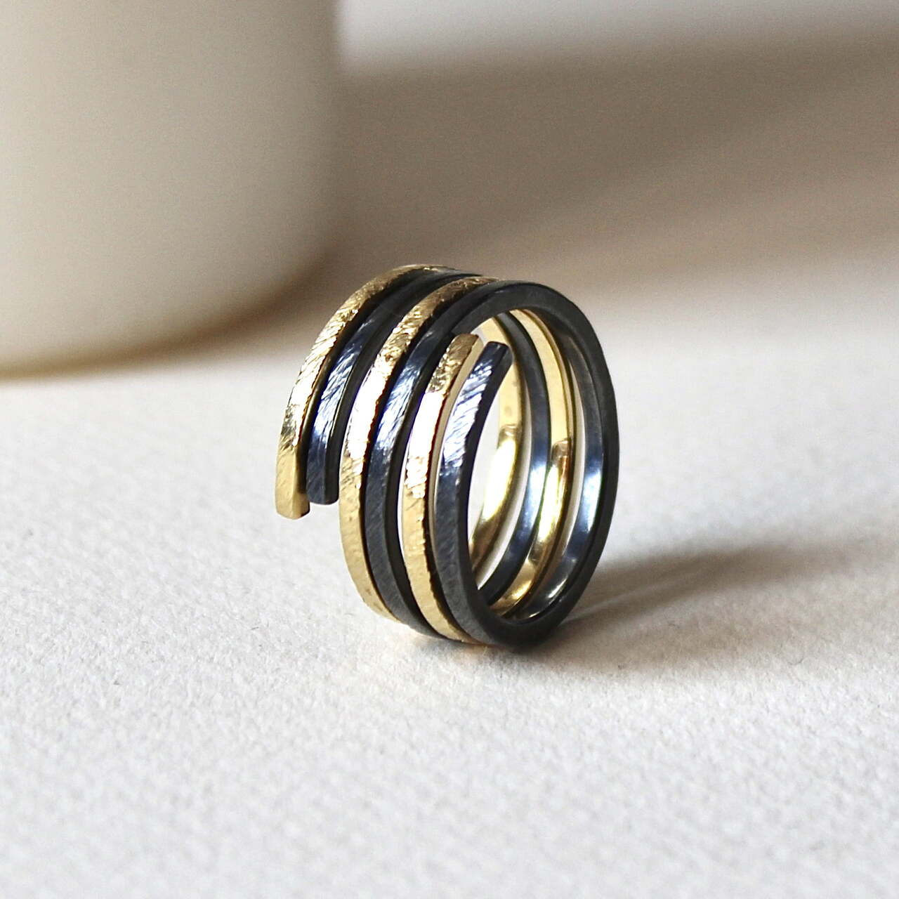 Anillo DUO Black Oro