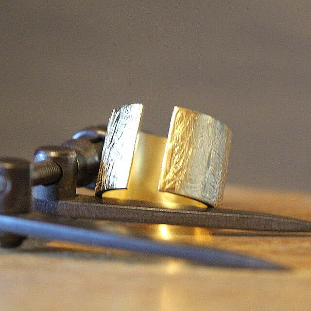 Anillo MAN Rusk Plata con Baño de Oro
