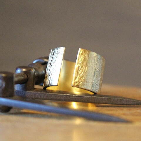 Anillo MAN Rusk Plata con Baño de Oro