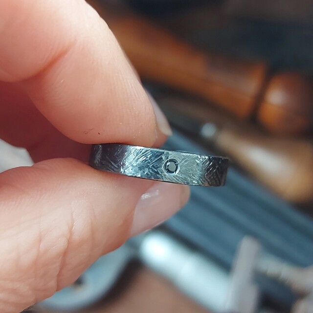 Anillo Noir BLACK Plata y Diamante