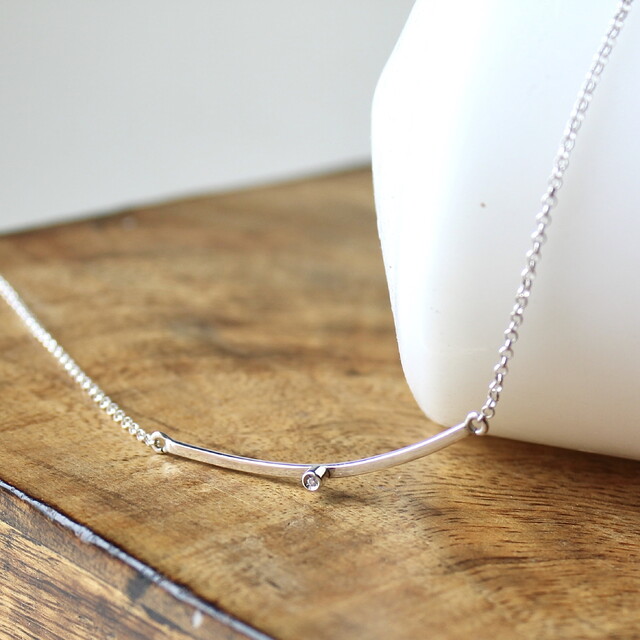 Gargantilla Àneu Diamante y Plata