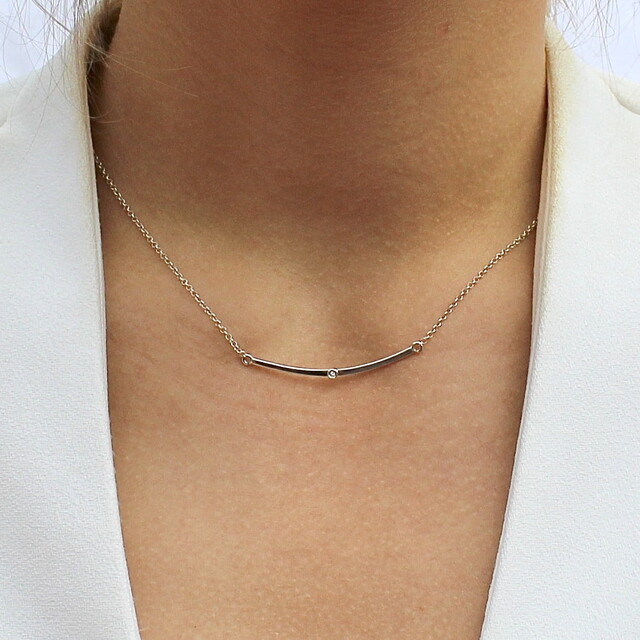 Gargantilla Àneu Diamante y Plata