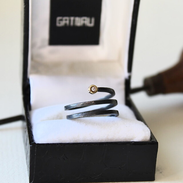 Anillo Greta Oro, Diamante y Plata