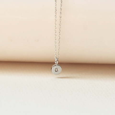 Colgante Nora Plata y Diamante