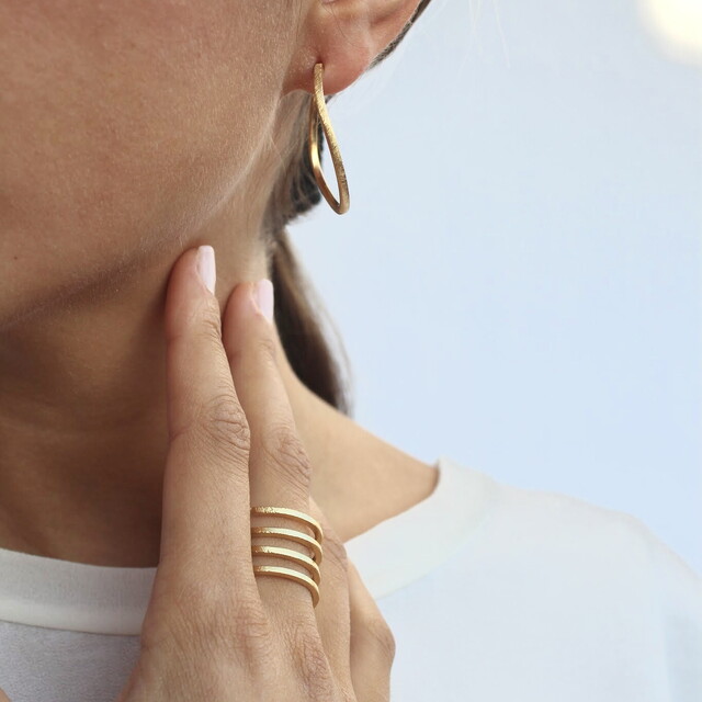 Anillo Elna Plata con Baño de Oro