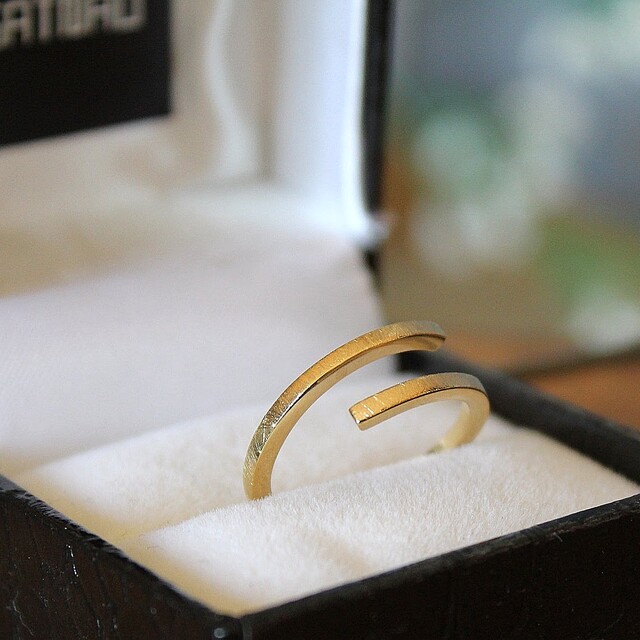 Anillo Aixa Plata con Baño de Oro
