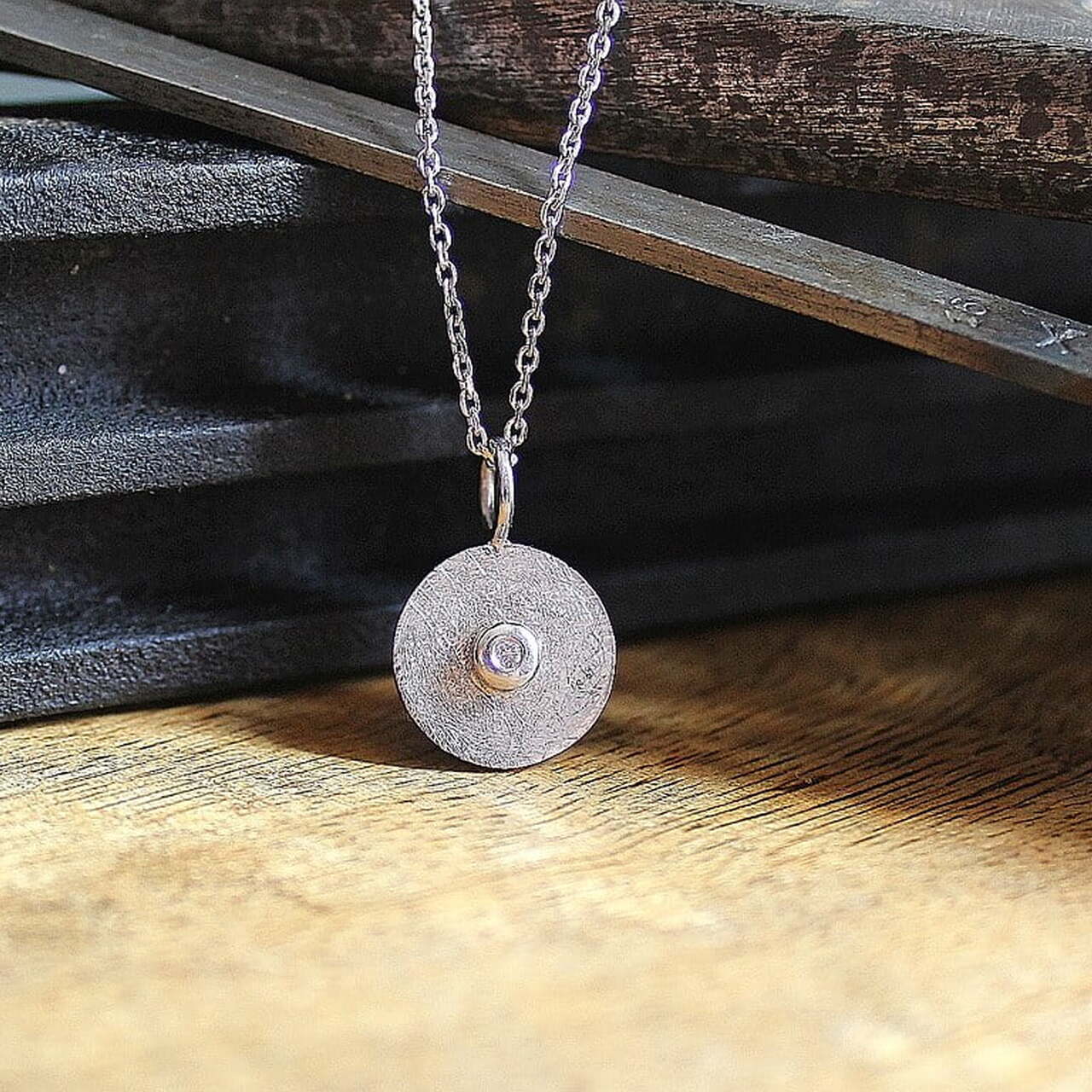 Colgante Quer Plata y Diamante