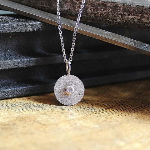 Colgante Quer Plata y Diamante