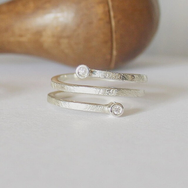 Anillo Vinyet Plata y Diamante