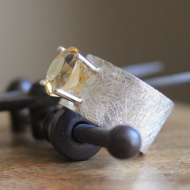 Anillo Isona Plata Citrino