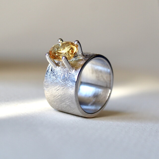 Anillo Isona Plata Citrino