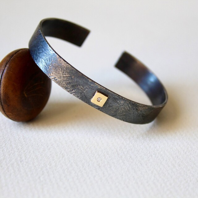 Pulsera MAN Eider Oro, Diamante y Plata