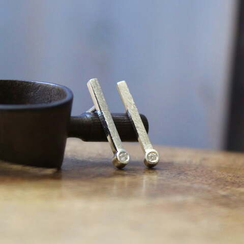 Pendientes Tina Diamante y Plata