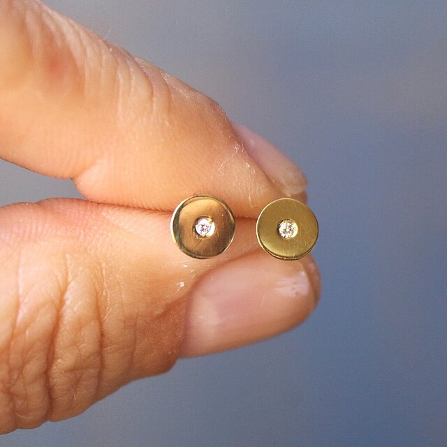 Pendientes Dúnia Oro y Diamante