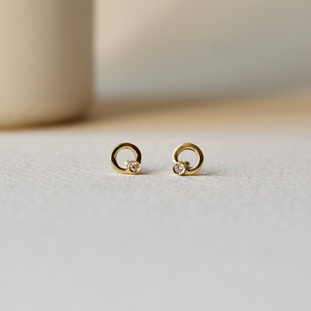 Pendientes Cloe mini Oro y Diamante