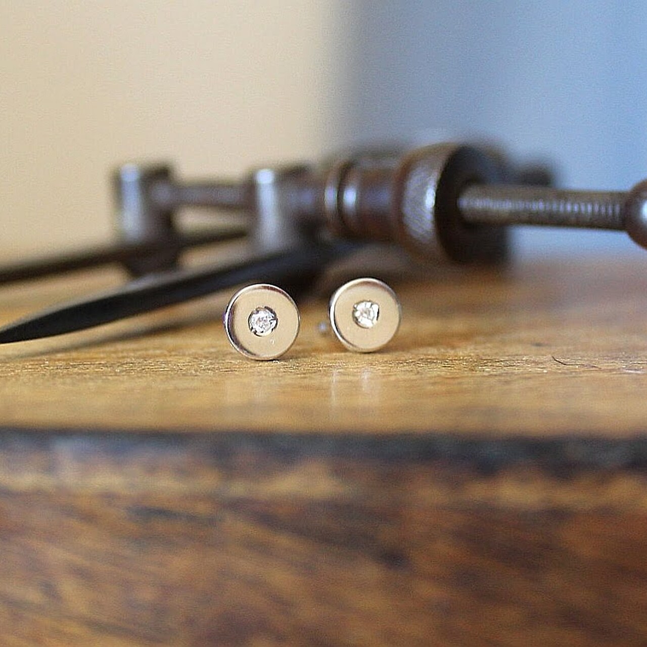 Pendientes MAN Nora  Plata y Diamante
