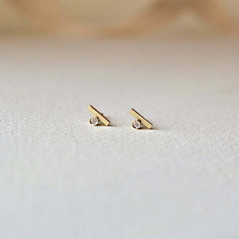 Pendientes Lis kids Oro y Diamante