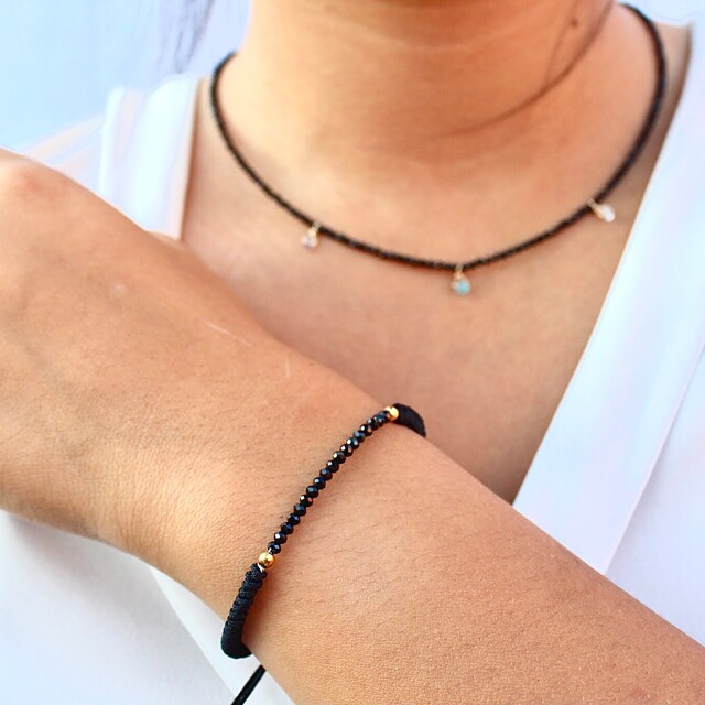 Pulsera Martina Lapizlázuli en Plata con Baño de Oro