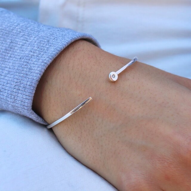 Pulsera Nora Plata y Diamante