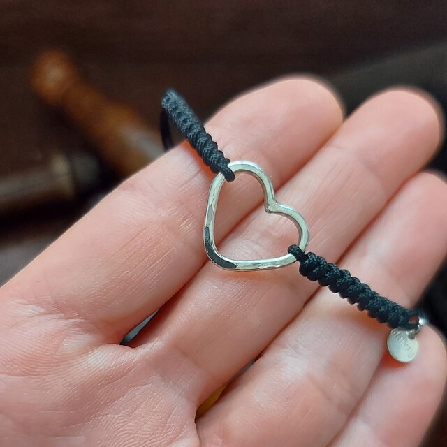 Pulsera Corazón martelé Plata