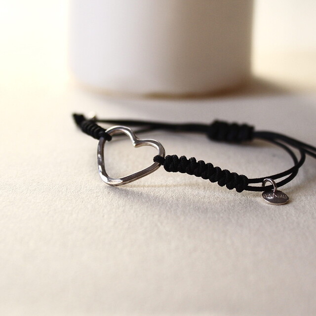 Pulsera Corazón martelé Plata