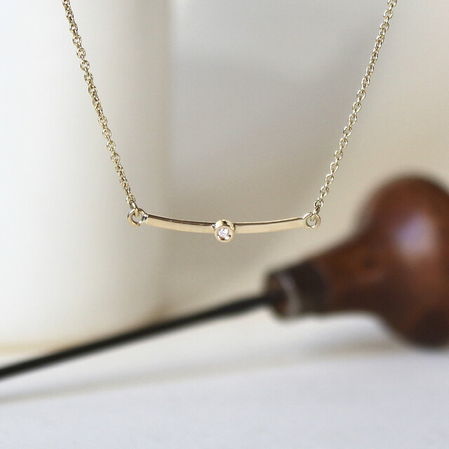 Gargantilla Àneu Diamante y Oro