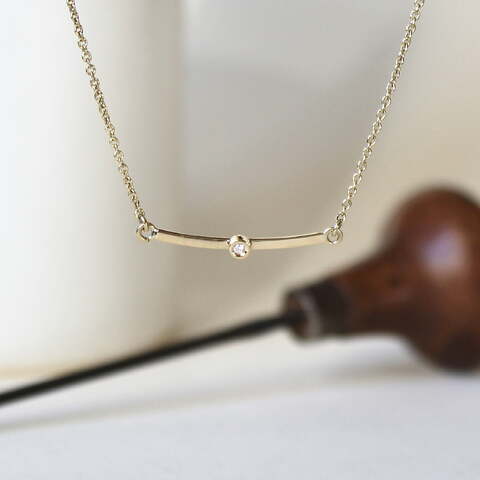 Gargantilla Àneu Diamante y Oro