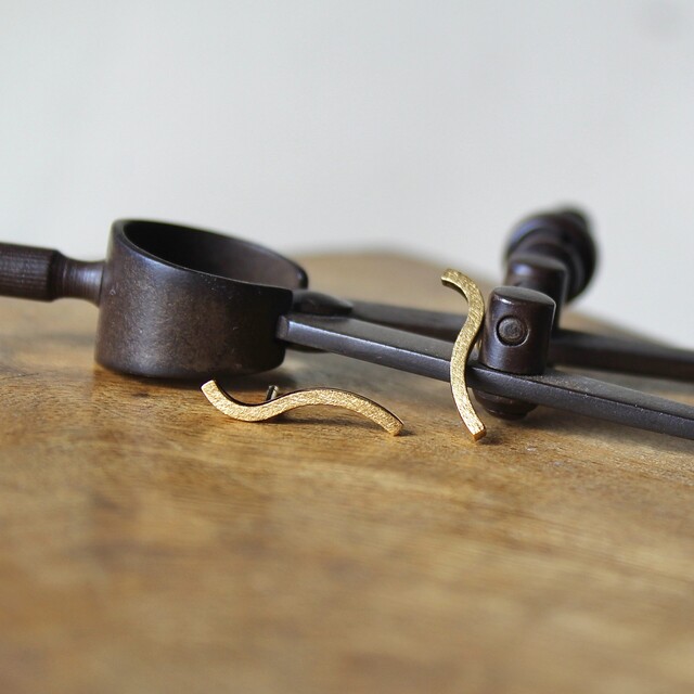 Pendientes Serpentín Plata con baño de Oro