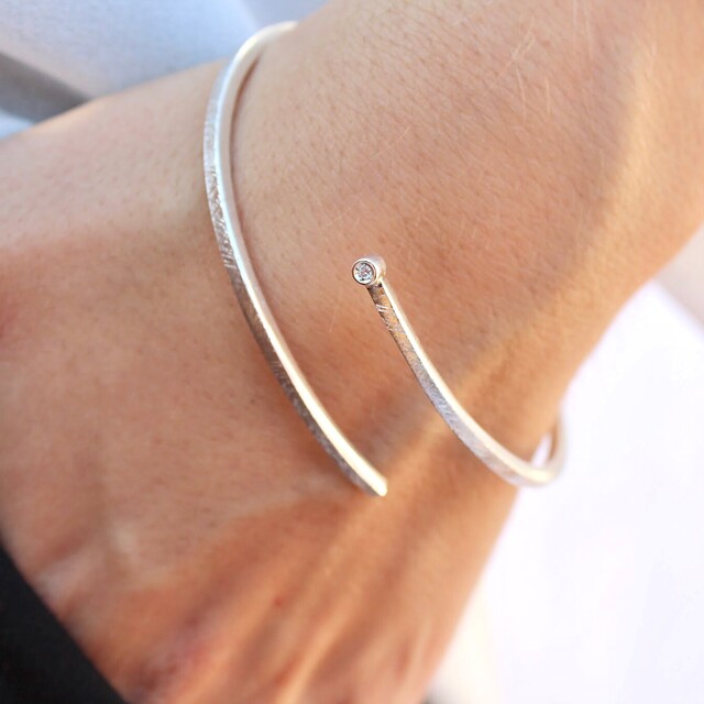 Pulsera Aura Diamante y Plata