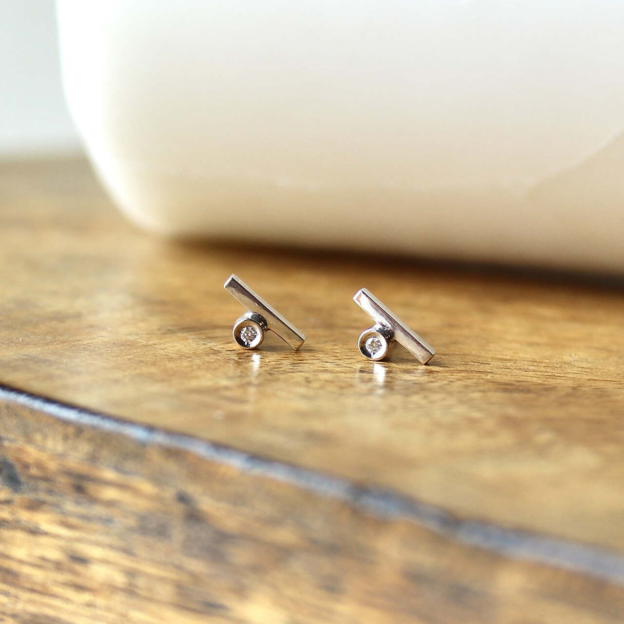 Pendientes Lis  kids Diamante y Plata