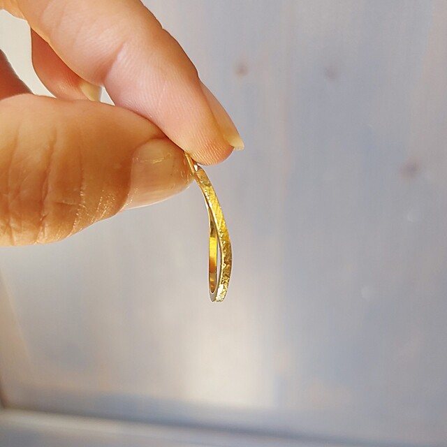 Pendientes Cora mediaNo en Plata con baño de Oro