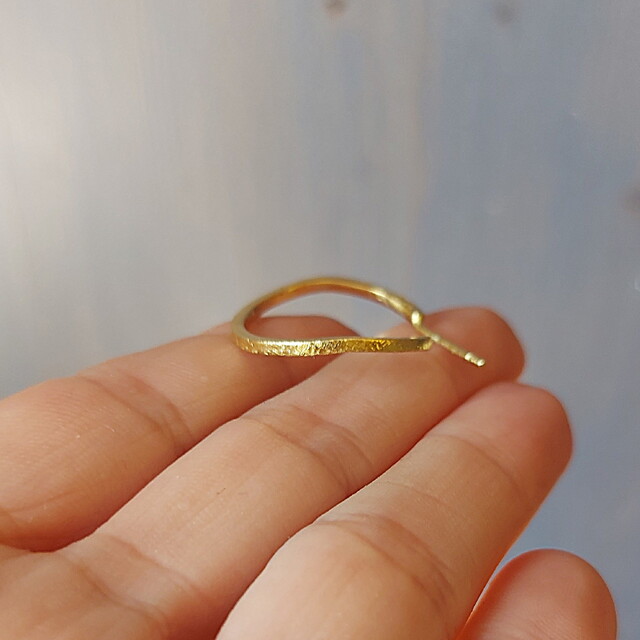 Pendientes Cora mediaNo en Plata con baño de Oro
