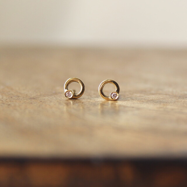 Pendiente Cloe mini kids Oro y Diamante