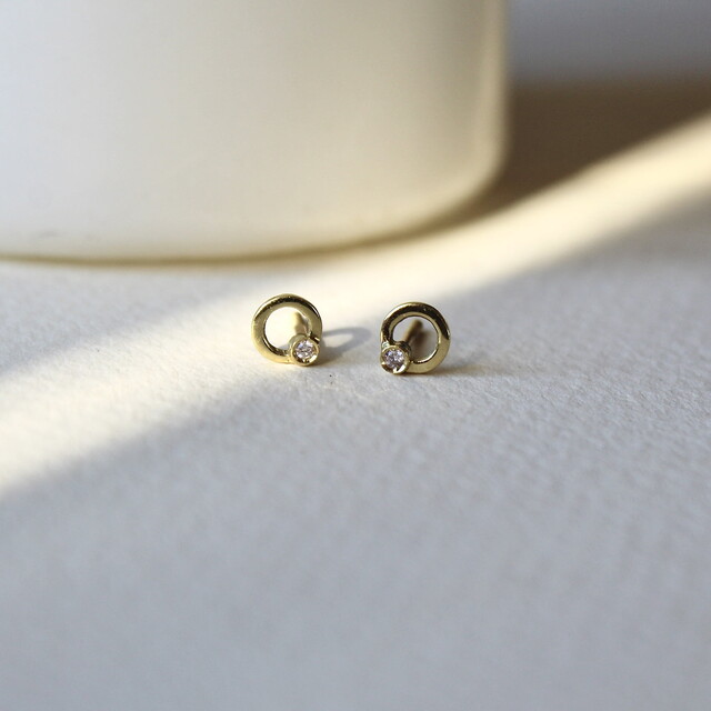 Pendiente Cloe mini kids Oro y Diamante