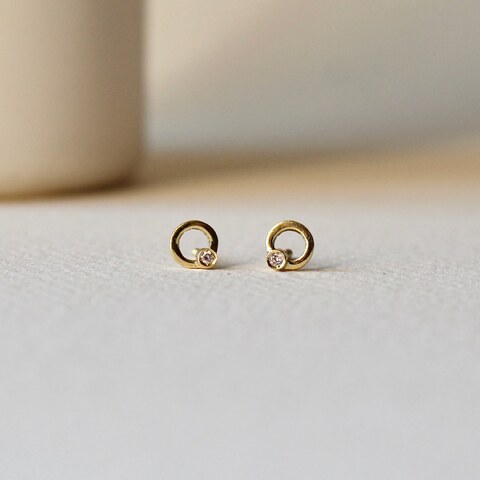Pendiente Cloe mini kids Oro y Diamante