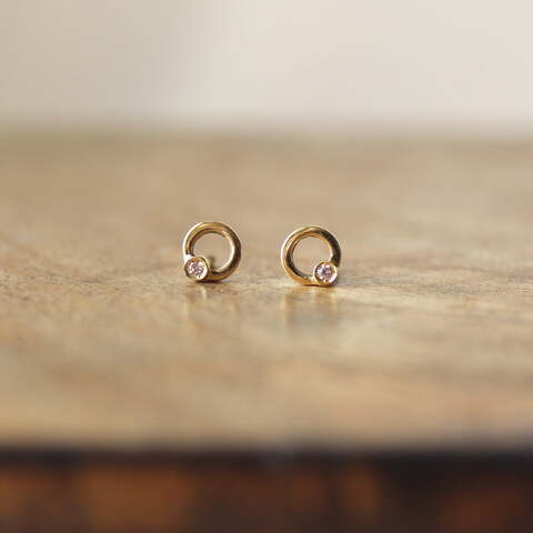 Pendiente Cloe mini kids Oro y Diamante