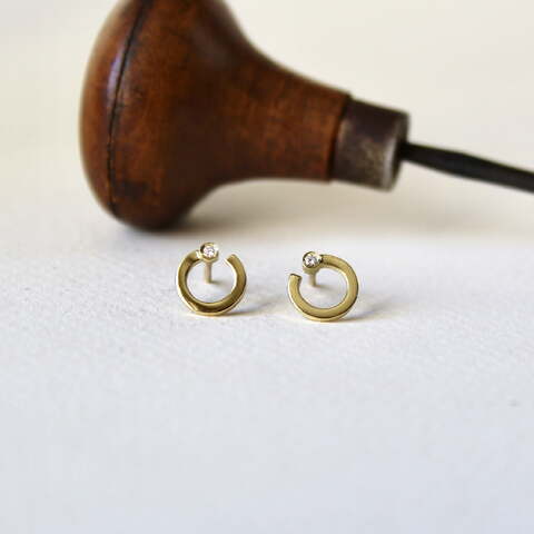 Pendiente ARLET  kids Diamante y Oro