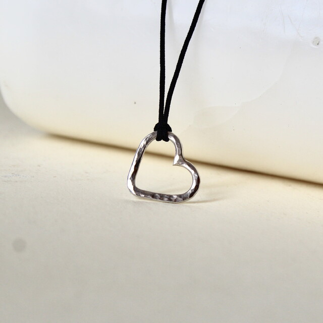 Colgante Corazón martelé Plata