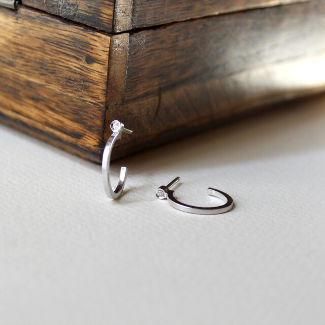 Pendientes Adra Diamante y Plata