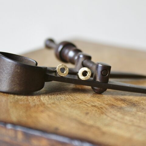 Pendientes mini Aro KIDS en Plata con baño de Oro